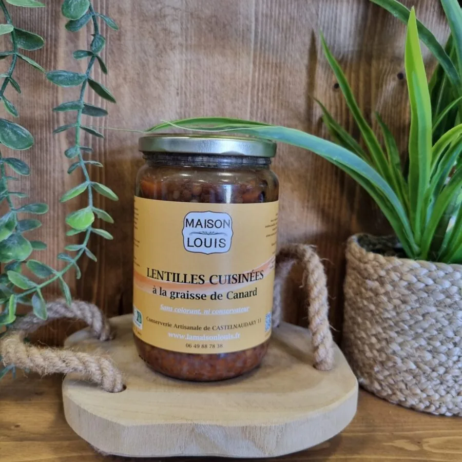 Lentilles cuisinées à la graisse de canard - 660G