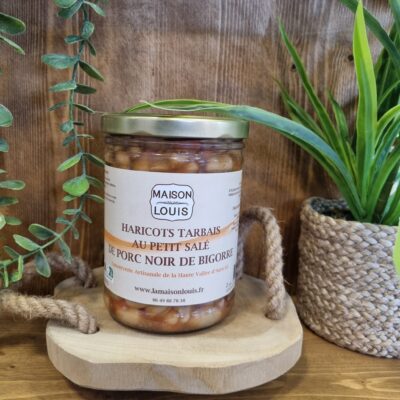 Haricots tarbais au petit salé de Porc Noir de Bigorre  - Conserve de 760G
