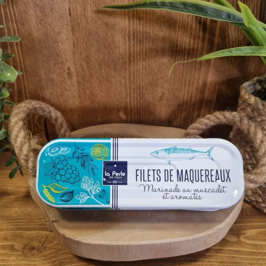 Filetes de caballa "marinada al muscadet y aromatizantes"