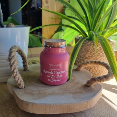 Moutarde à "l'ancienne au rosé de Provence et basilic"